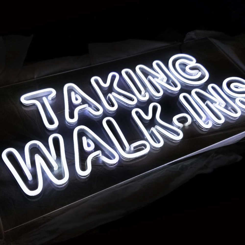 Double Neon "Walk-In" LED Sign – Bright Open Storefront Display