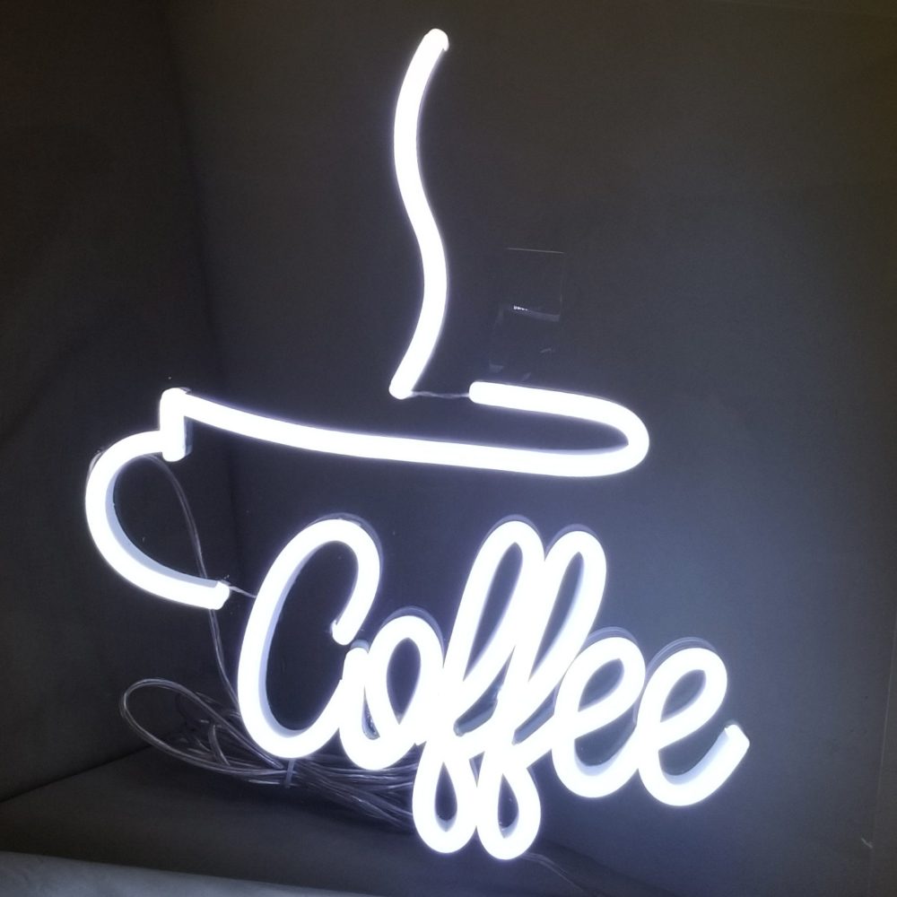 Custom Coffee Neon Sign – Single LED Neon for Coffee Shops & Business