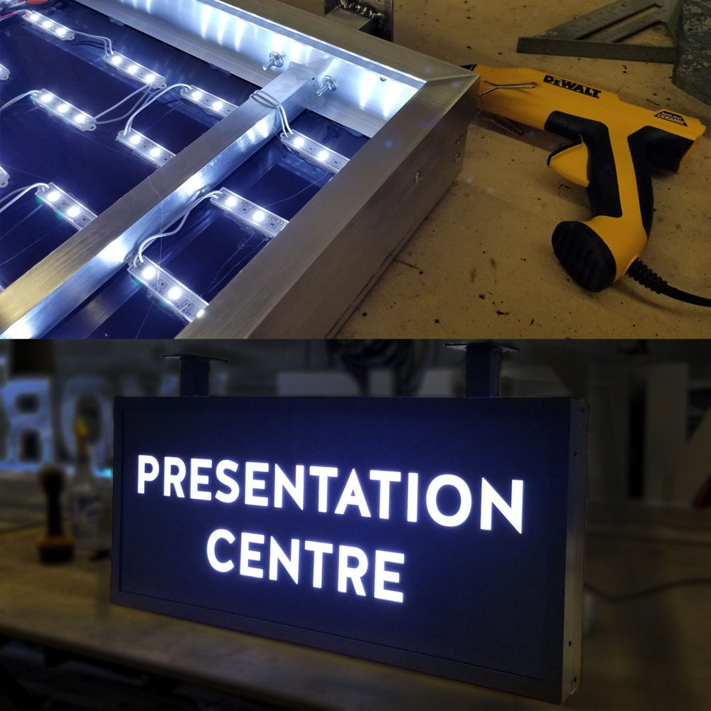 Custom LED Lightbox – Illuminated Signage for Businesses & Retail Displays – "Presentation Centre"