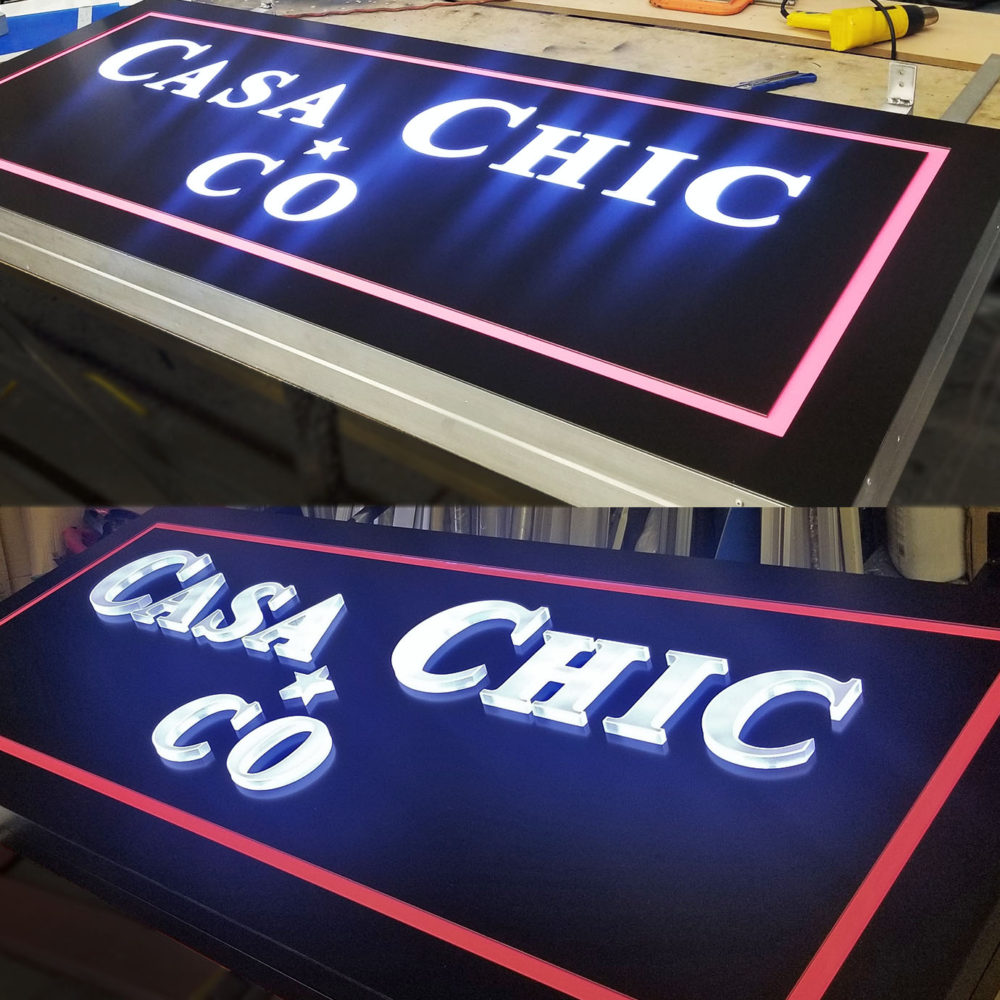Custom Push Through Letters with Lightbox – LED Illuminated 3D Signage for Businesses